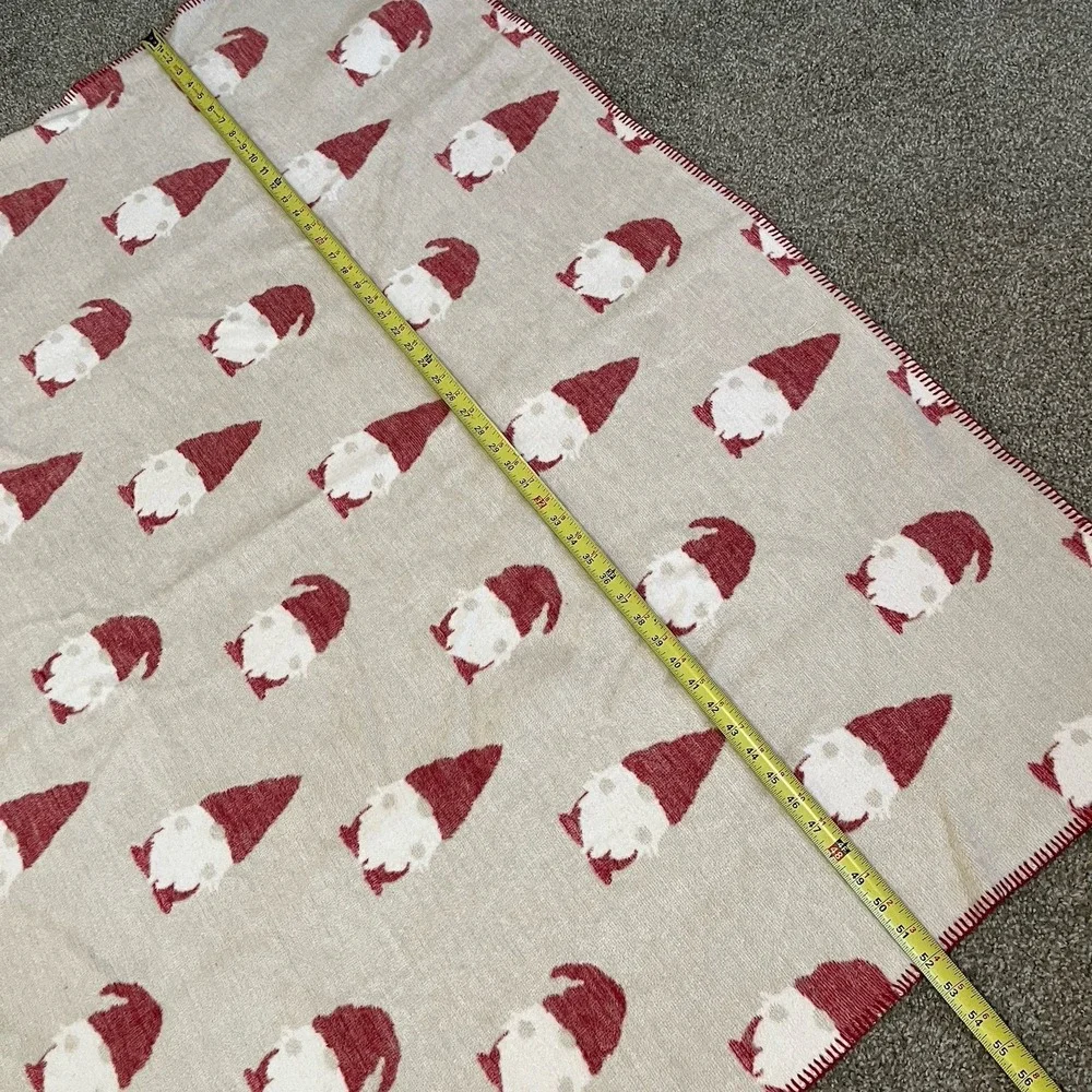Docofil Reversible Throw‎ Blanket Gnome Motif Portugal Holiday Collectable